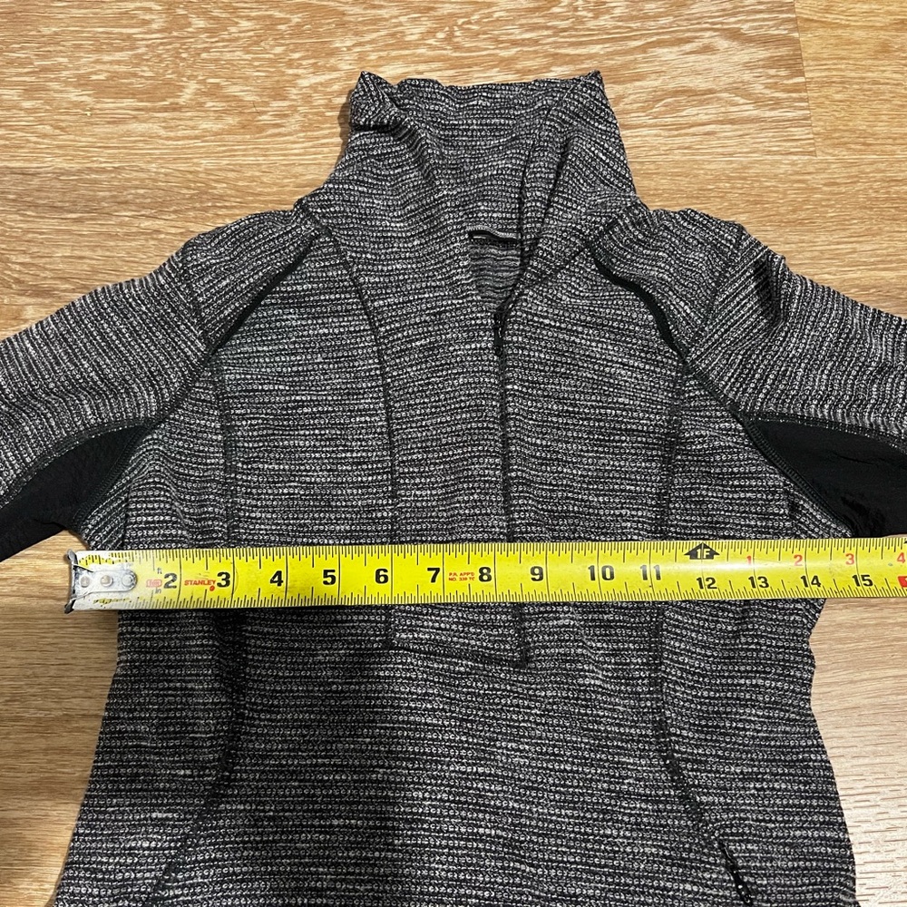 Lululemon Think Fast Pullover Coco Pique Black / Black Size 6‎ - Picture 13 of 15